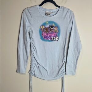 BRATZ | Women’s Cinch Tie Side Long Sleeve Top Size Medium Y2K Vibes